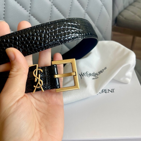 Saint Laurent Cassandre thin belt - Picture 7 of 8